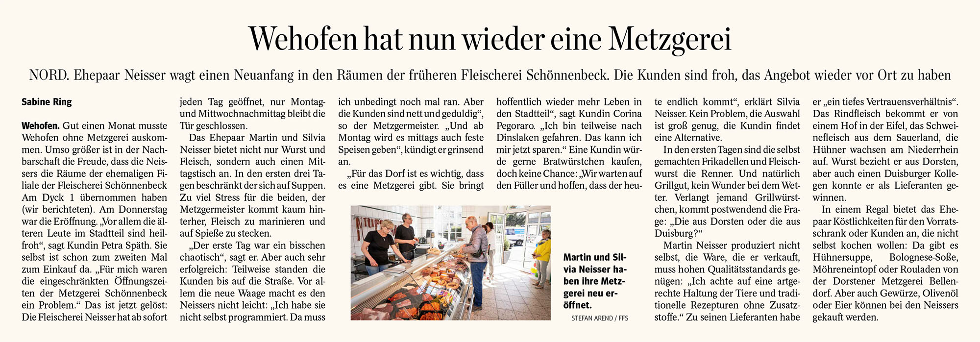 Zeitungsausschnitt Eröffnung